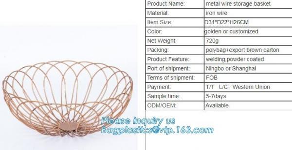 Metal Wire 3 Tier Wall Mounted Kitchen Fruit Produce Bin Rack / Bathroom Towel Baskets/File Organizer Rack, wire functio