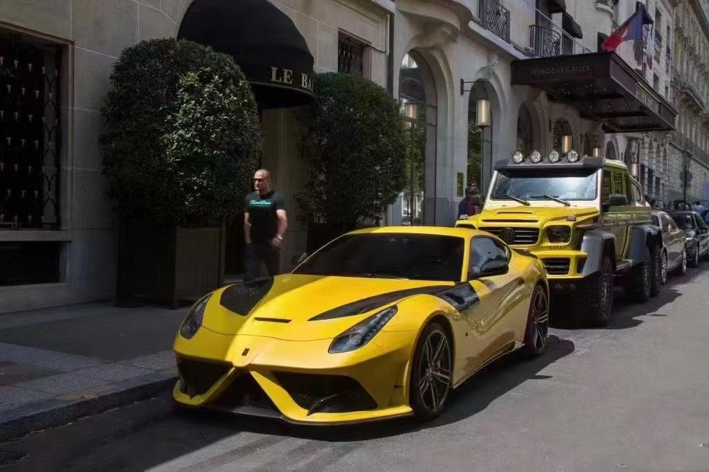 For Ferrari F12 Dry Carbon Fiber Body Kit F12 Upgraded MSY Style Front and Rear Bumper Spoiler Hood