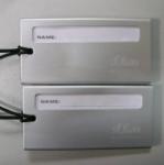 Pad Printing, stainless iron 2.0mm Custom metal luggage tag