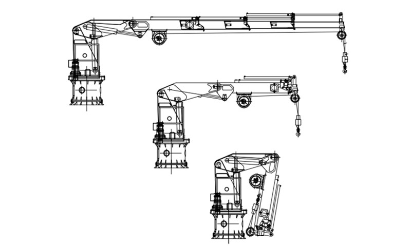 5 ton Telescopic Boom Marine Hydraulic Crane Customized