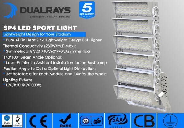LED Tennis Court Lights LED Sports Field Lighting 600W with Professioanl Sport