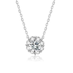 Wholesale Classic 18k Gold Lab-Grown Diamond Pendant Hot Sale Pendant White Diamond jewelry Round Shape Pendant from china suppliers