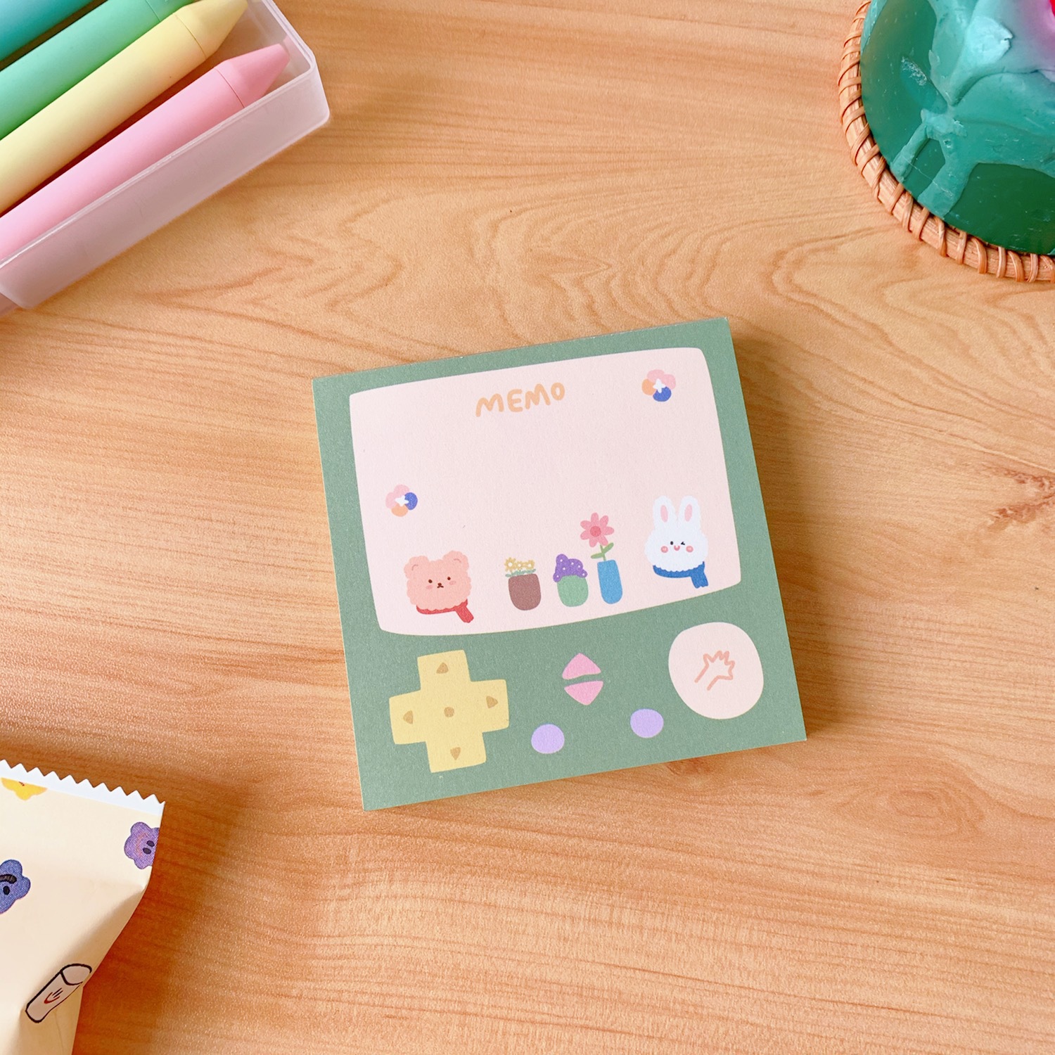 8*8 CM Kawaii Cartoon Bear Memo Note Weekly Planner Sticky Notepad in Custom Color