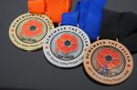 Antique Brass Plating Bespoke Logo Competition Medals Recess Sandblasted Effect