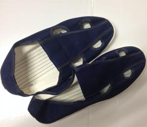 Wholesale Canvas Anti Static ESD Safe Shoe Unisex Dark Blue With Four Holes from china suppliers