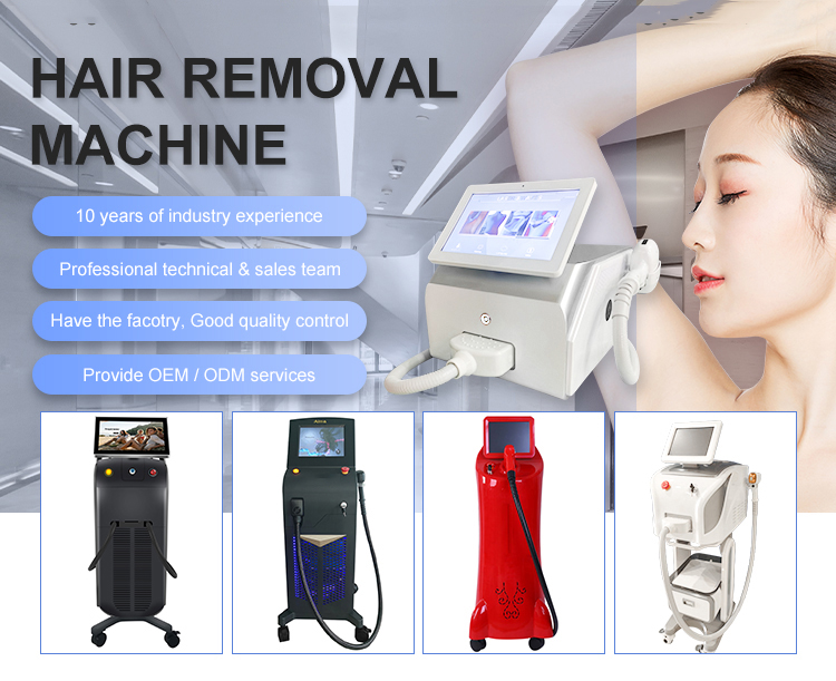 Titanium 808nm Laser Hair Removal Machine Stationary Diode Laser Machine For Hair Removal