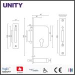 Commercial Door Locks Double Turn Hook Bolt With Wings In Stainless Steel