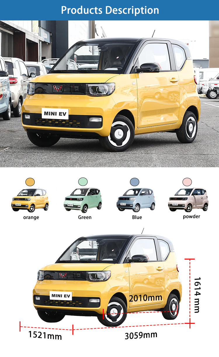 Small EV electric car innovation Wuling Hongguang modern mini car Safety