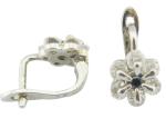 Cz Stone Size 1.0-1.25mm Nickel-Free Cubic Zirconia 925 Silver Earrings With