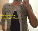 Casual Loose Comfort Cardigans Sweaters Batwing Sleeve Solid Color Crocheted