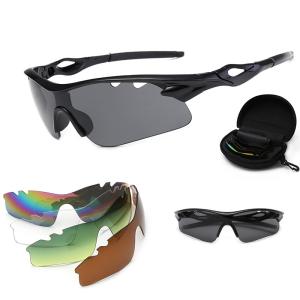 Wholesale Outside Cycling Polarized Sports Sunglasses 4 Interchangeable Lenses from china suppliers