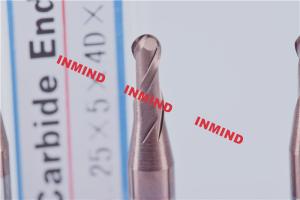 Wholesale Ball Nose Solid Carbide End Mills 0.5 - 0.6 um Ultra Fine Grain Size from china suppliers