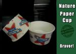 Biodegrable 6 Oz Paper Ice Cream Cups Black Color Dorm Lid Eco - Friendly