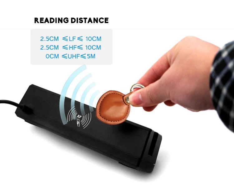 Access Control Leather RFID NFC Keyfob Customized Size
