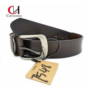 Wholesale Multiscene Casual Leather Pin Buckle Belt , Durable Genuine Black Leather Belt Mens from china suppliers