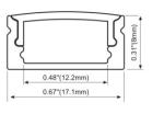 Linear lighting Aluminum profile for furniture 17x8mm mini size