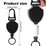 Deyi Badge Reel Heavy Duty Badge Holder Retractable Gear Retractable Cord Black