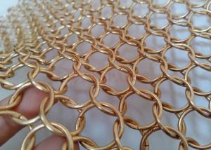 Wholesale Gold Color Chainmail Mesh Fabric 1.5x15mm For Room Partition from china suppliers