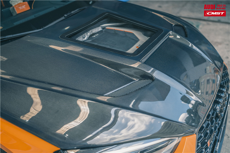 Auto Parts for Audi A5 S5 RS5 Carbon Fiber Hood A5 S5 RS5 Upgraded Transparent Style Hood Engine Hatch