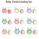 MHC Pink Rabbit Silicone Baby Feeding Plate Dispenser 100% Food Grade