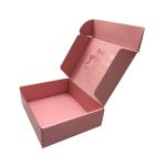 Customizable Pink Gold Hot Stamp Logo Clothes Cardboard Mail Box Cardboard
