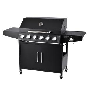 Wholesale 36.8kg Family Outdoor BBQ Gas Grill with Trolley and Commercial Gas BBQ Grill Machine from china suppliers