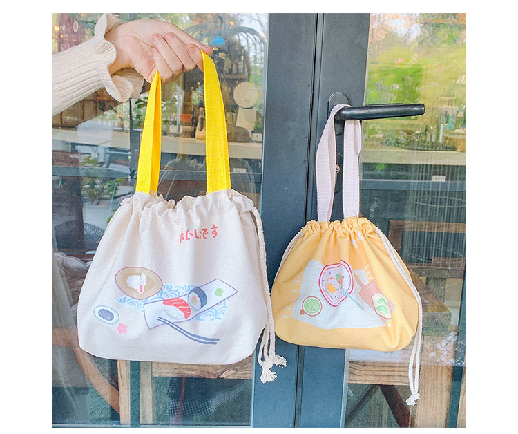 600D oxford Drawstring Lunch Bag Portable Children Bentgo Insulated Lunch Bag