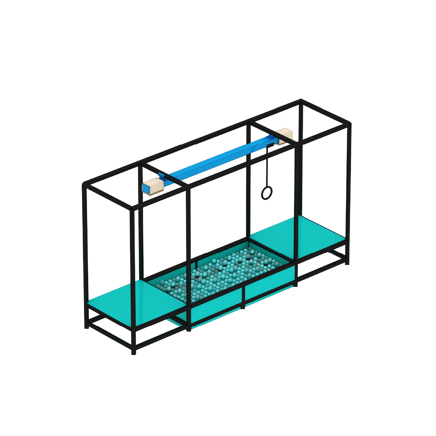 Double Layer Junior Ninja Course Equipment For Indoor Playground