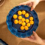 2024 Floral Ceramic Dining Plate Set Tableware Porcelain Blue Stoneware
