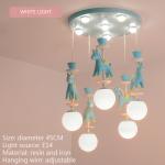 Children bedroom chandeliers modern ins merry-go-round boy girl room chandelier