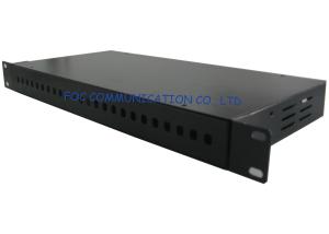 Wholesale ST 24Port Rack Mount Fiber Optic Patch Panel Dust Resistant Cold Steel Material from china suppliers