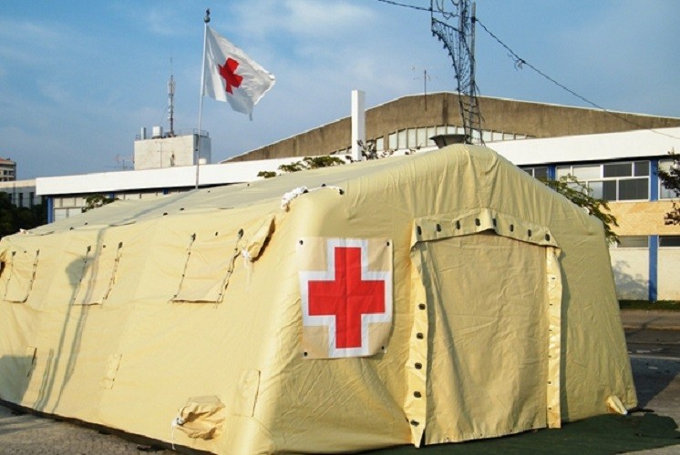 Removeble Air Tight Army Inflatable Medical Tent 0.65mm PVC Tarpaulin
