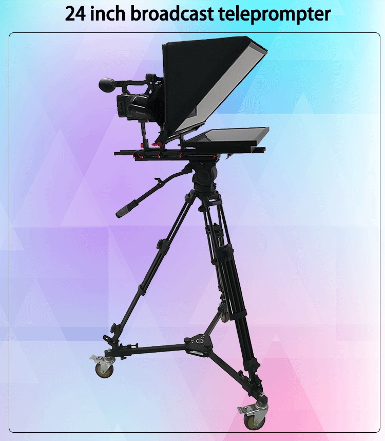 Word and Picture Compatible 24 Inch Single Screen Teleprompter for Studio Presentation