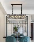 Modern crystal chandelier for Living Room Modern Rectangle Kitchen island indoor