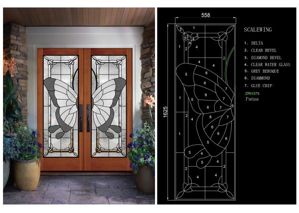 Double Tempered Privacy Glass Slider Doors For Home Decor IGCC IGMA Certificatio