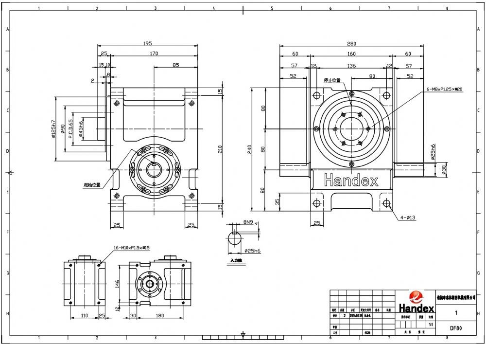 Dividing Head 80df Flange Model Cam Indexer for Industrial Applications