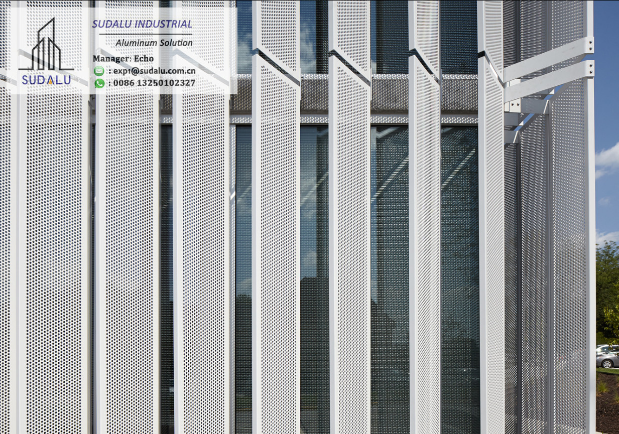 SUDALU Foshan Aluminum Facade Cladding Panel for Outdoor Decoration Metal Perforated Panel