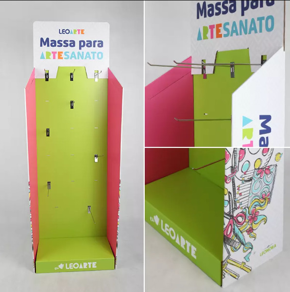 Kids Toys Cartoon Cardboard POS Display Paperboard Stand With Hook