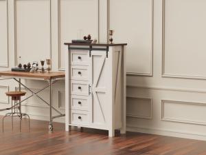 Wholesale White Multifunctional Living Room Storage Cabinet with 5 Drawers and 1 Door from china suppliers