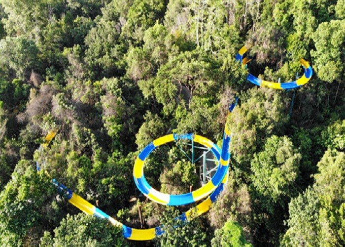 Commercial 2000 Sq.M SGS Spiral Water Slide