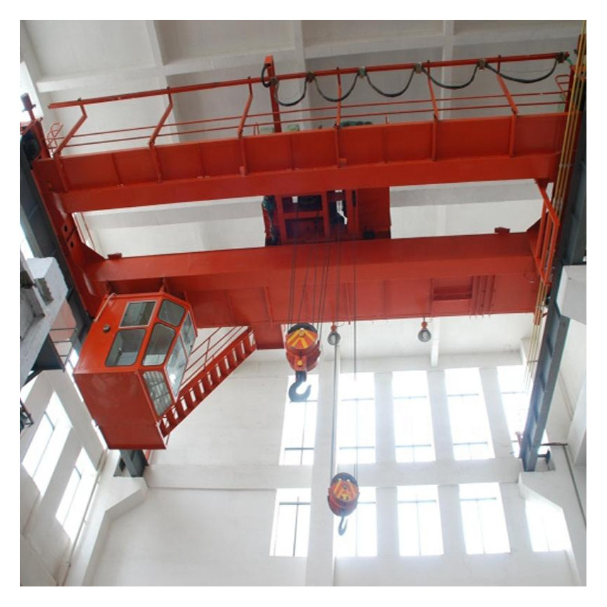QD Model Electric Double Girder Bridge Crane With Top Running Trolley