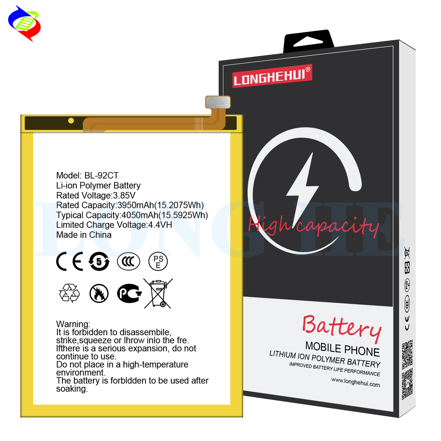 RECHARGABLE Li-Polymer Battery BL-92CT for General GM 20 PRO 4050mAh 3.85V Mobile Phone