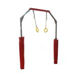 Red Outdoor Gymnastics Equipment Bars Fitness Rings 50CM / Adjustable Interval