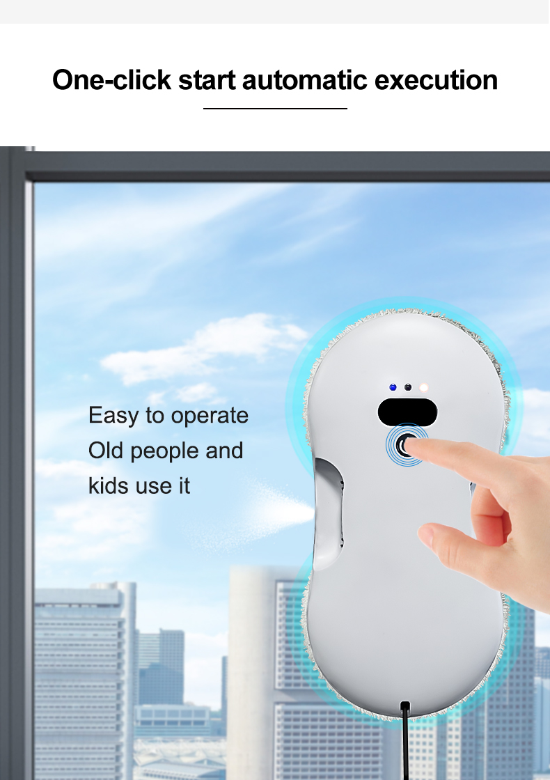 Uninterrupted Power Failure Function Robot Vacuum Cleaner Mops High- Rise Exterior Window Cleaning Robot
