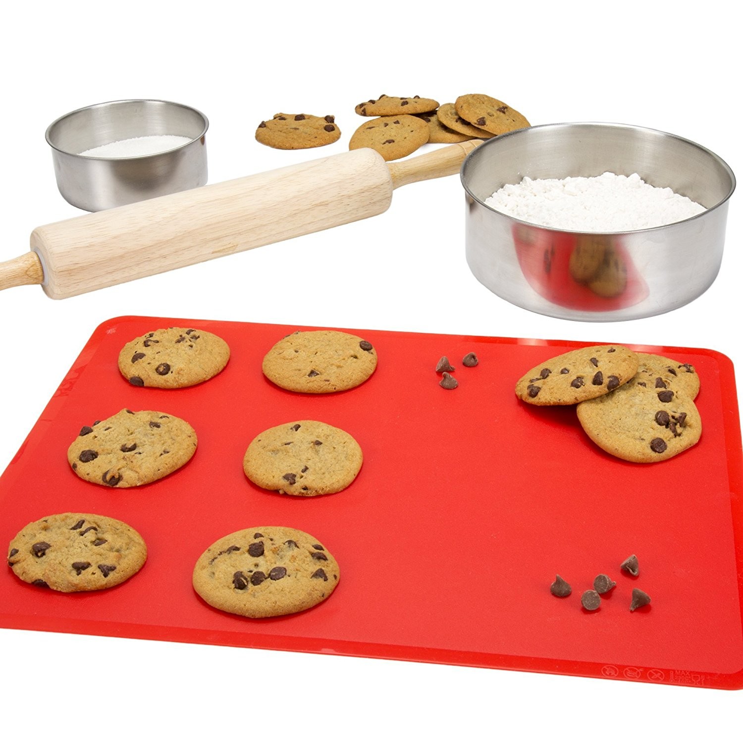 Silicone Bakeware Set 18-Piece Set including Cupcake Molds, Muffin Pan, Bread Pan, Cookie Sheet, Bundt Pan