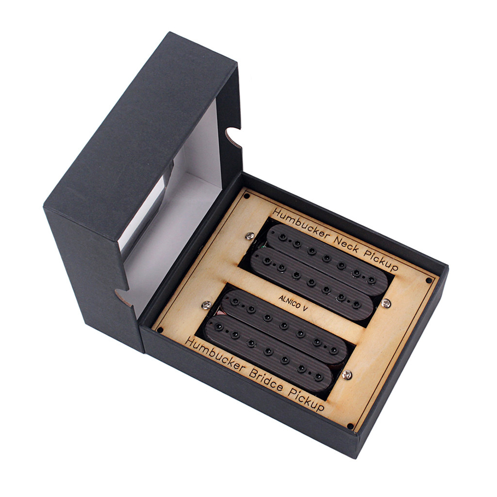 7 Strings Humbucker Pickup Double Coil Pickup Set Alnico V Hex Nut Adjustable Pole Pieces Electric Guitar