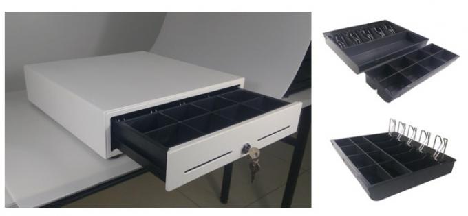 410mm Black Classic Metal ABS Pos 12V RJ11 Heavy Duty Roller Cash Drawer