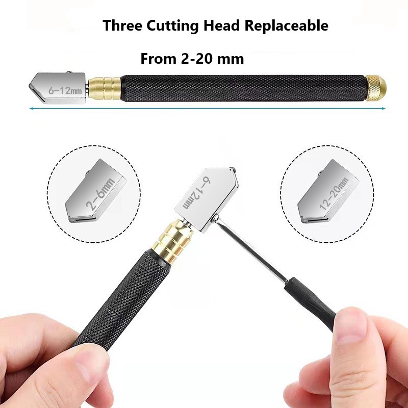 PBLOG Glass Cutting Tool - Steel Handle for Easy and Comfortable Cutting