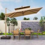 Outdoor Beach Umbrella Foldable Roman Design Classic Durable Mail Packing
