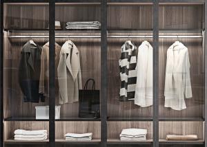 Wholesale Corner Bedroom Wardrobe Closets With Sensor Led Metal Shelves from china suppliers